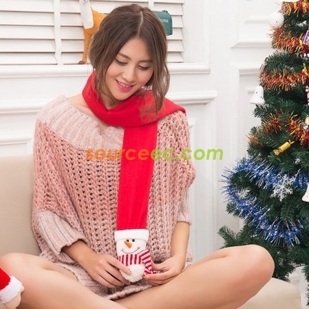 禮品訂造聖誕節裝飾品保暖圍巾紀念品