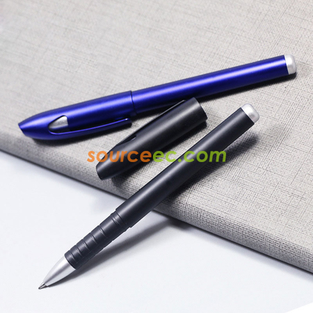 禮品訂造拔蓋簡易塑膠中性筆紀念品