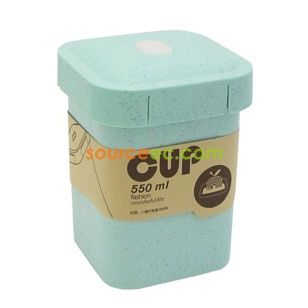 禮品訂造550ML 小麥秸稈纖維咖啡杯紀念品