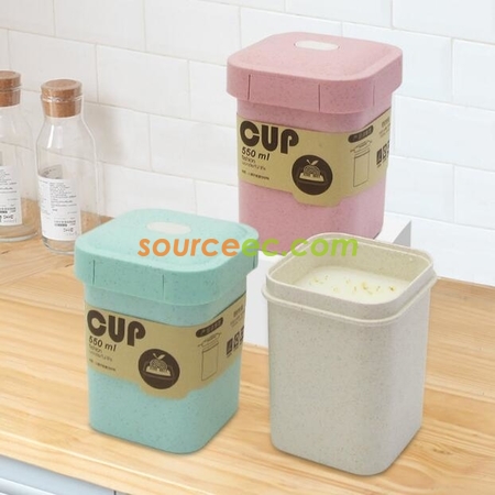 禮品訂造550ML 小麥秸稈纖維咖啡杯紀念品