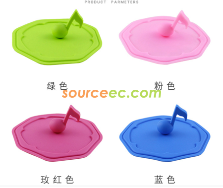 禮品訂造音樂音符矽膠杯蓋紀念品