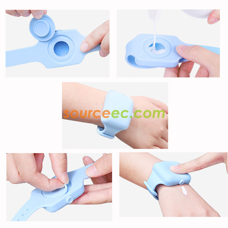禮品訂造免洗消毒矽膠分裝手環紀念品