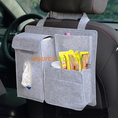 禮品訂造毛氈汽車座椅收納袋紀念品