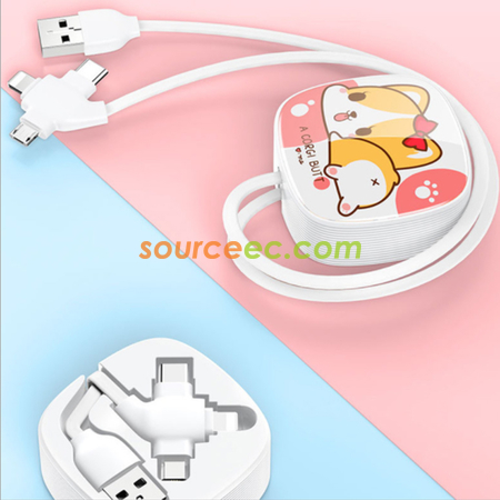 禮品訂造3合1伸縮數據線紀念品