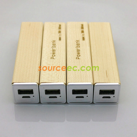 禮品訂造中國風方管木質移動電源2000Mah木頭充電寶鐳射雕刻logo紀念品