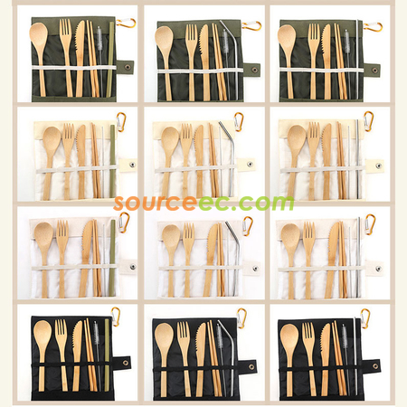 禮品訂造便攜餐具7件套刀叉勺套裝戶外旅遊紀念品