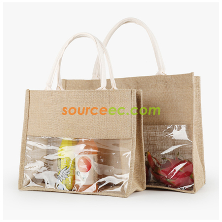 禮品訂造透明麻布袋紀念品