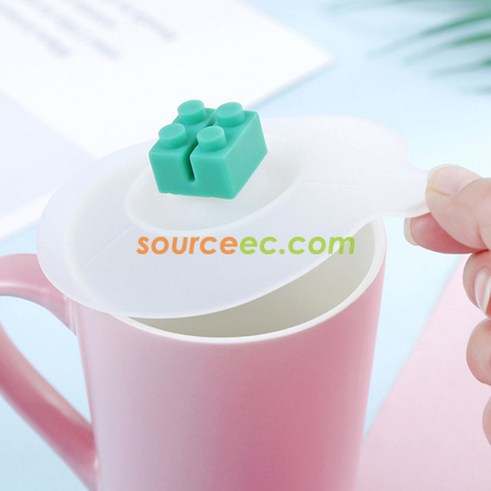 禮品訂造創意積木矽膠茶杯水杯蓋子紀念品