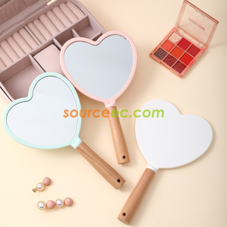 禮品訂造木柄化妝鏡紀念品