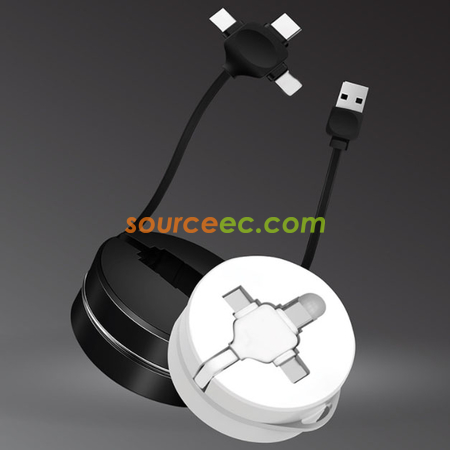 禮品訂造3合1伸縮充電線紀念品