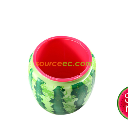 禮品訂造西瓜雙層吸管杯紀念品