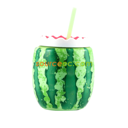 禮品訂造西瓜雙層吸管杯紀念品
