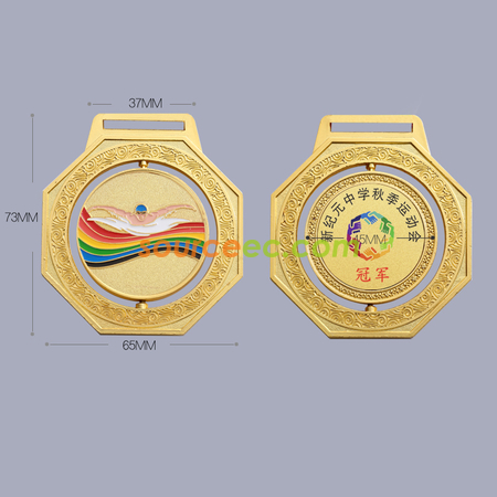 禮品訂造旋轉游泳獎牌紀念品