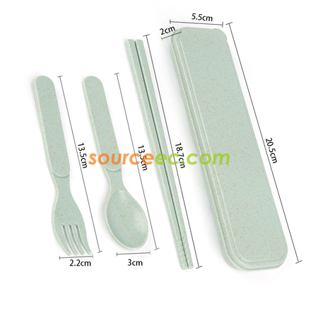 禮品訂造麥稈兒童餐具套裝紀念品