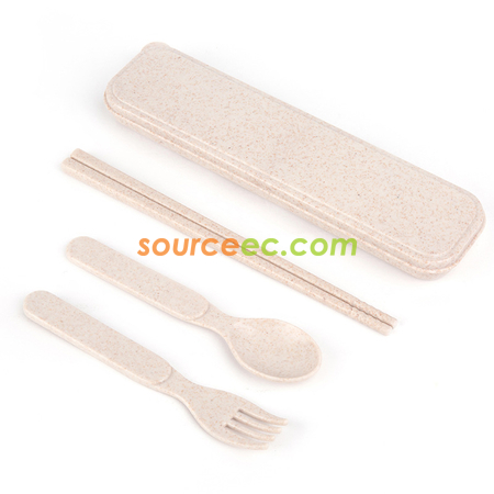 禮品訂造麥稈兒童餐具套裝紀念品