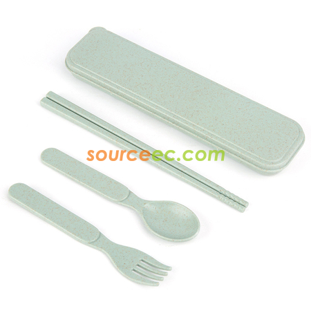 禮品訂造麥稈兒童餐具套裝紀念品