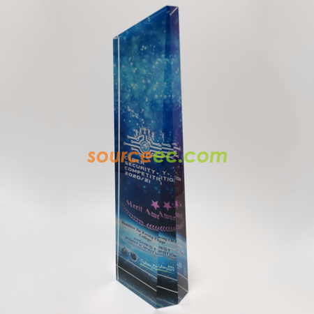 禮品訂造彩印水晶獎座紀念品