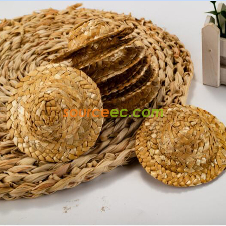 禮品訂造裝飾手工編織草帽紀念品