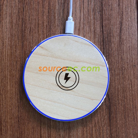 禮品訂造鋁合金木質面無線充電器紀念品