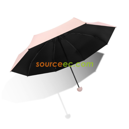 禮品訂造五摺口袋防曬雨傘紀念品