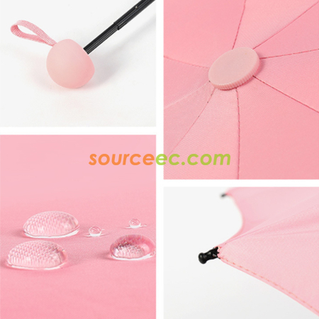 禮品訂造五摺口袋防曬雨傘紀念品