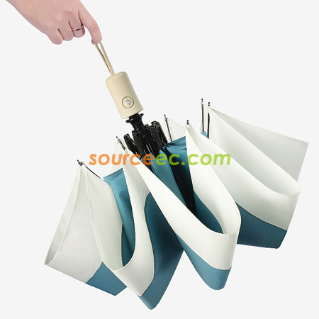 禮品訂造韓系雙色晴雨傘自動折疊防曬遮陽傘紀念品