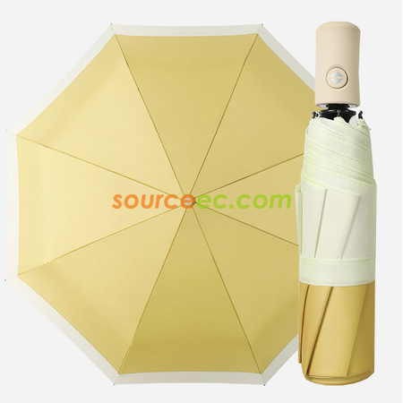 禮品訂造韓系雙色晴雨傘自動折疊防曬遮陽傘紀念品