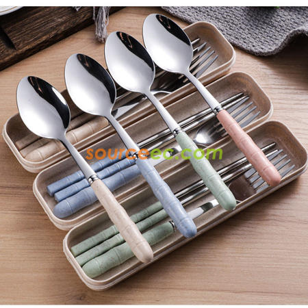 禮品訂造麥稈餐具套裝紀念品