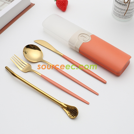 禮品訂造不銹鋼餐具套裝紀念品