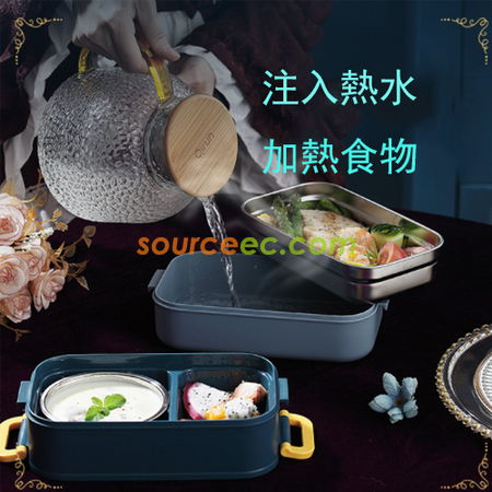 禮品訂造雙層手提飯盒連湯碗套裝紀念品
