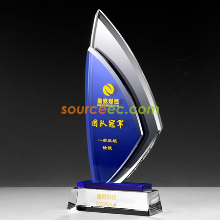 禮品訂造帆船水晶獎座紀念品