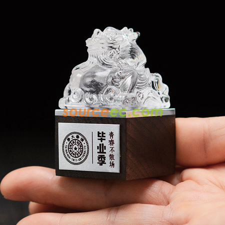 禮品訂造畢業季琉璃印章定制創意實木印章暨同學聚會送老師留念禮物紀念品紀念品