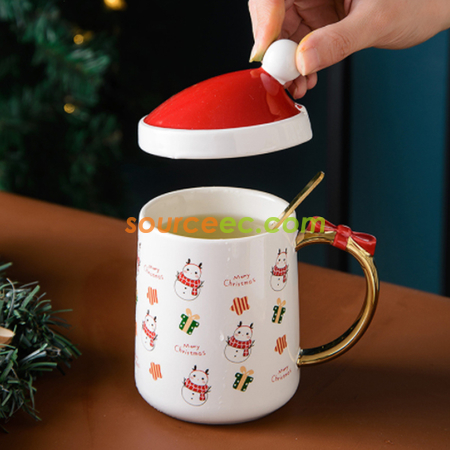 禮品訂造聖誕陶瓷杯紀念品