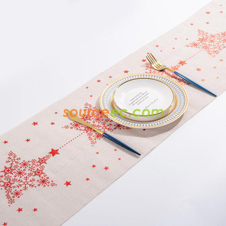 禮品訂造聖誕細麻桌布紀念品