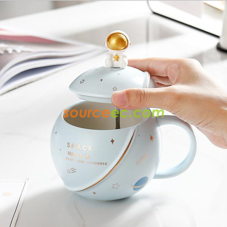 禮品訂造太空人星球陶瓷杯紀念品
