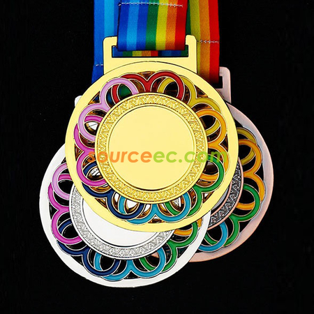 禮品訂造點漆彩色獎牌紀念品