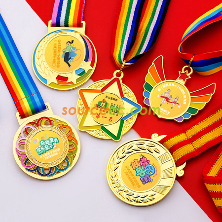 禮品訂造點漆彩色獎牌紀念品
