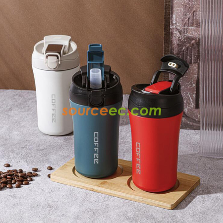 禮品訂造雙飲口保溫咖啡杯紀念品