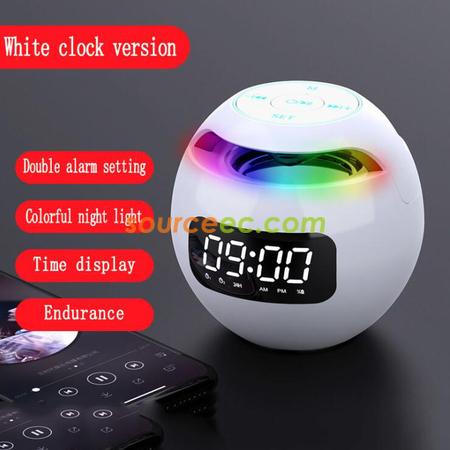 禮品訂造圓形炫彩時鐘藍牙音箱紀念品