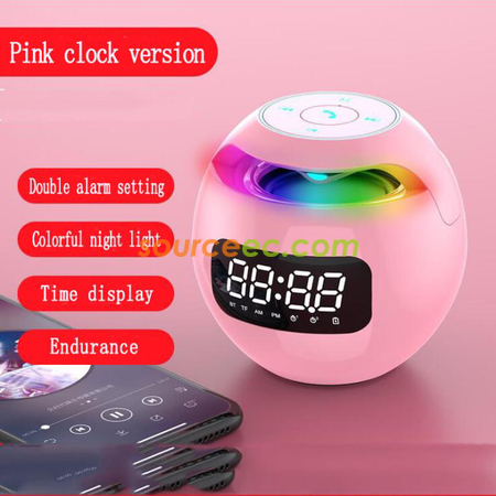 禮品訂造圓形炫彩時鐘藍牙音箱紀念品