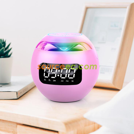 禮品訂造圓形炫彩時鐘藍牙音箱紀念品