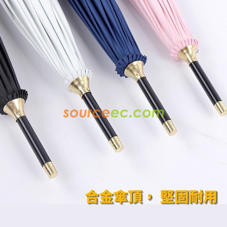 禮品訂造五角星繡花刺繡黑膠全遮光直杆長傘遮陽傘晴雨傘淑女傘日系傘紀念品