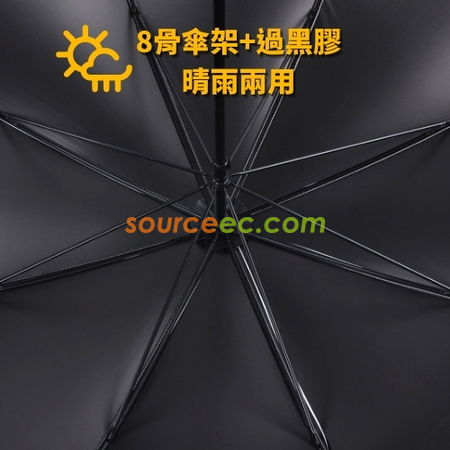 禮品訂造五角星繡花刺繡黑膠全遮光直杆長傘遮陽傘晴雨傘淑女傘日系傘紀念品