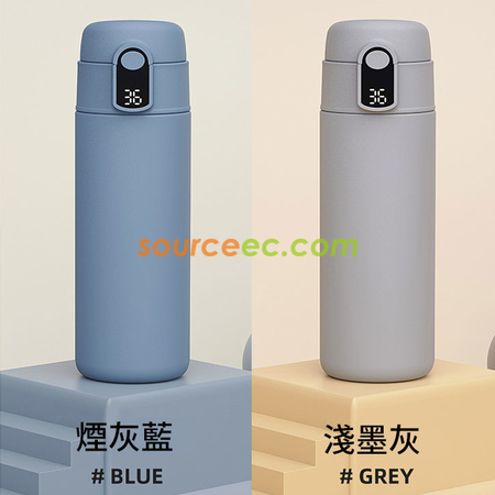 禮品訂造LED溫顯杯彈跳蓋智能保溫杯316不銹鋼雙層杯保溫紀念品