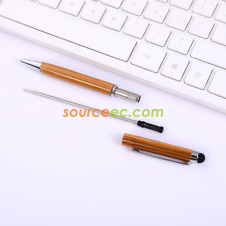 禮品訂造觸屏竹木圓珠筆紀念品
