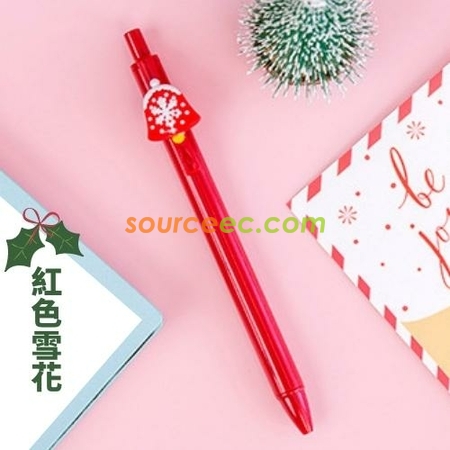 禮品訂造聖誕按動中性筆創意卡通學生按壓式水筆學生考試書寫耶誕節日禮品紀念品