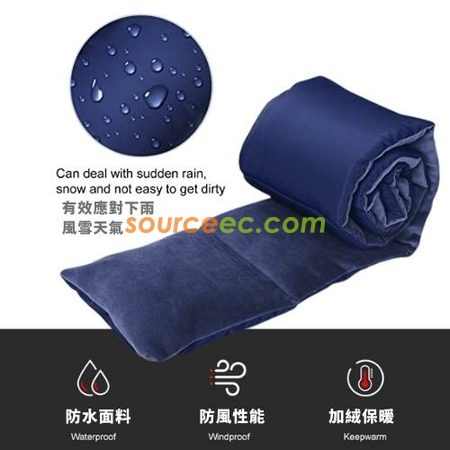 禮品訂造歐美風交叉多色太空棉羽絨棉圍巾加絨保暖口袋圍巾紀念品