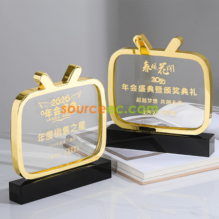 禮品訂造金屬水晶獎座紀念品