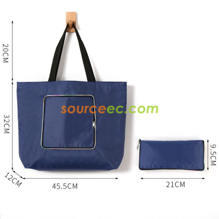 禮品訂造折疊拉鏈購物袋紀念品