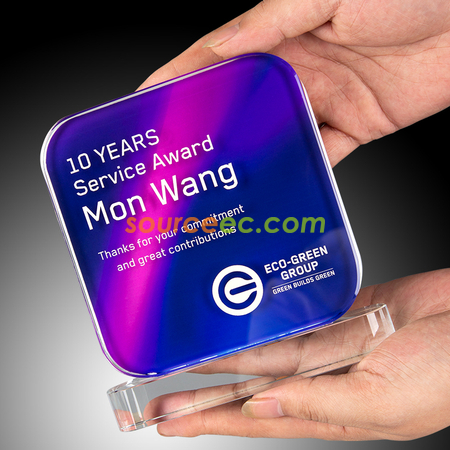 禮品訂造白玉水晶獎座紀念品